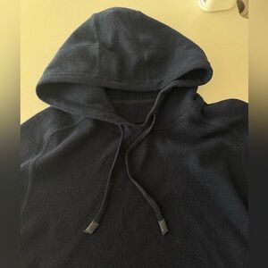 Zegna Dark Navy Cashmere Hoodie